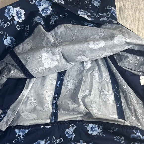 Kate Spade Navy Blue Floral Mini Dress size 4 - Picture 10 of 13